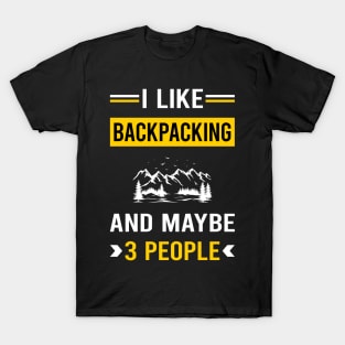 3 People Backpacking Backpack Backpacker T-Shirt